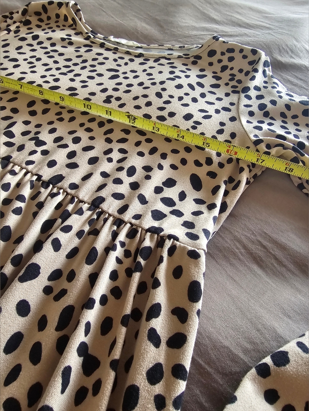 Cheetah Print Long Midi Dress - Made in USA - Small Soft Reb. In J 220 - Picture 3 of 7